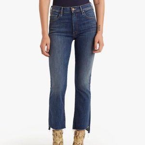 MOTHER The Insider Crop Step flare straight jeans